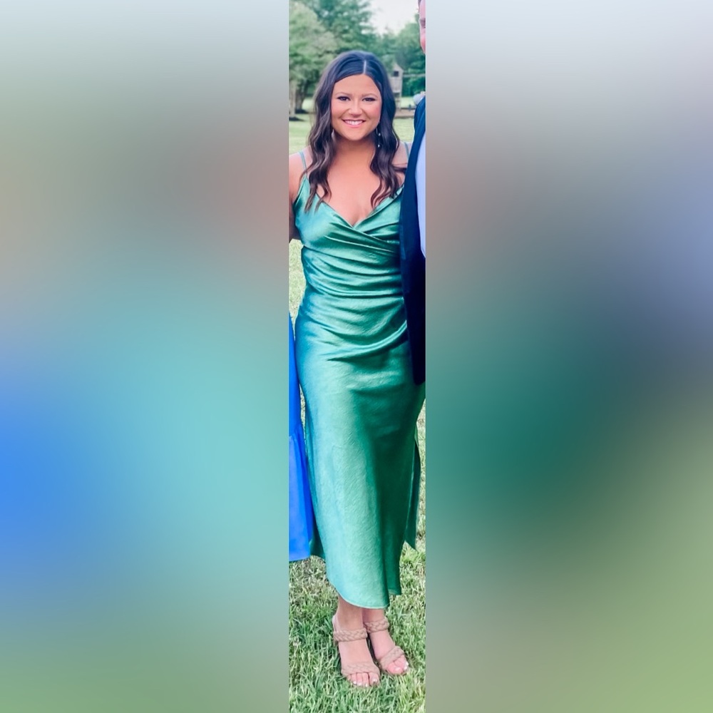 Forever Lovely Satin Midi Dress